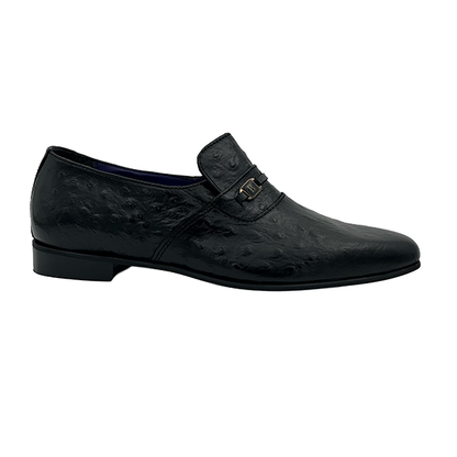 Leather Slip On Ostrich Print - 1311