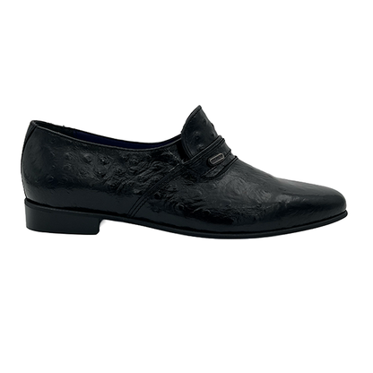 Mens Leather Ostrich Print Formal Shoe - 1317