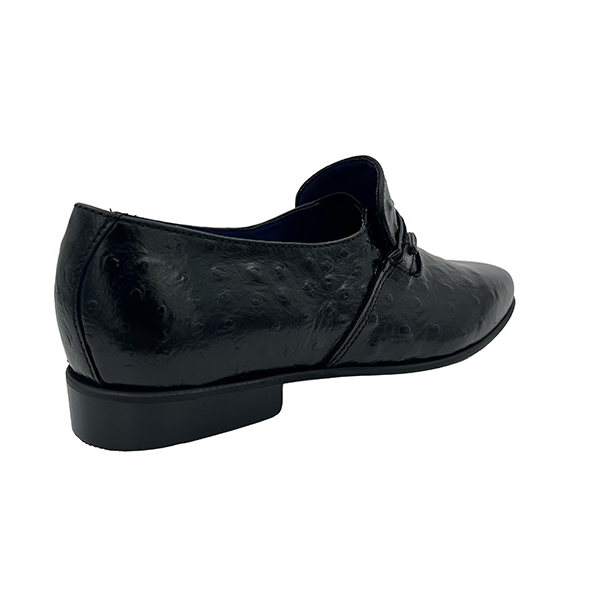 Mens Leather Ostrich Print Formal Shoe - 1317