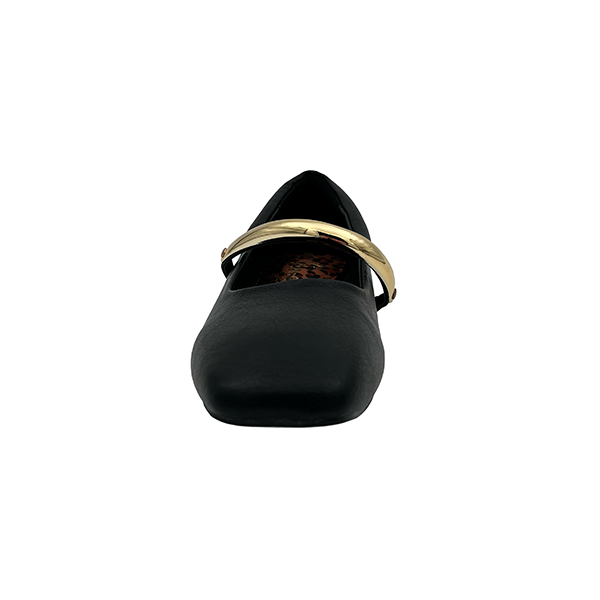 Square Toe Pump With Asymmetrical Strap - 1325