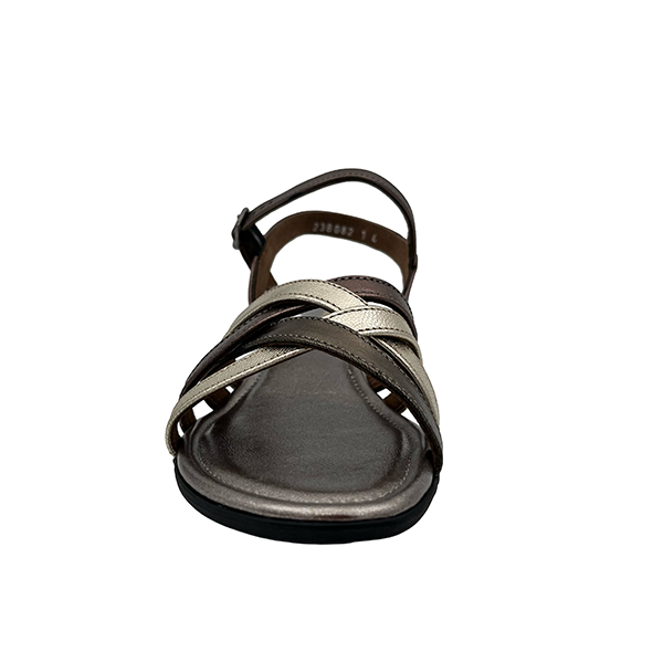 Low Wedge Leather Strappy Sandal - 1340