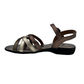 Low Wedge Leather Strappy Sandal - 1340