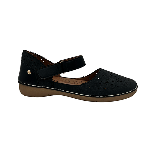 Low Wedge Comfort With Strap - 1341
