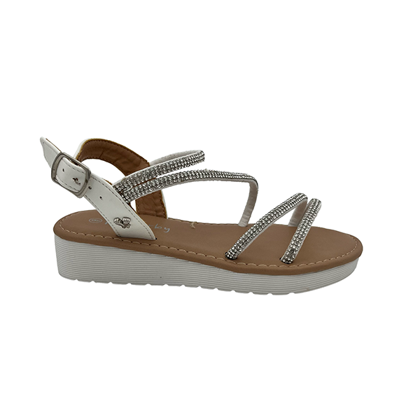 Kids Low Wedge Glitter Sandal - 1344