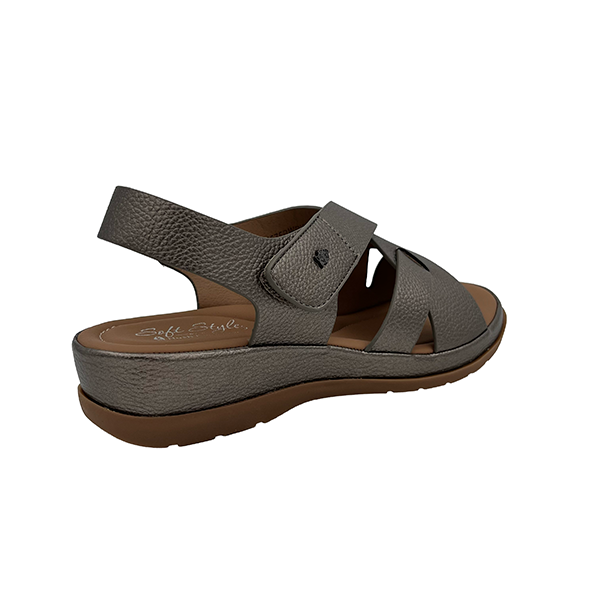 Low Wedge Sandal With Velcro Strap - 1351