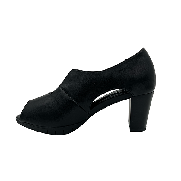 Medium Heel Peep Toe With Elastic Centre - 1352