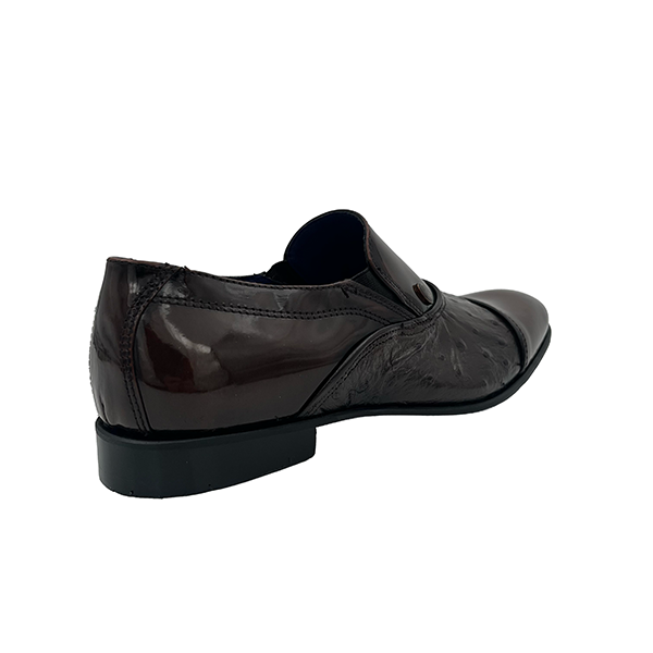 Leather Mens High Shine Toe Cap Shoe - 1364