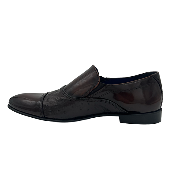Leather Mens High Shine Toe Cap Shoe - 1364