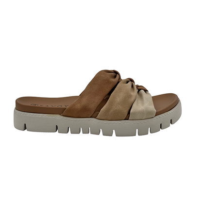 Push On Sandal With Ruched Straps - 1369