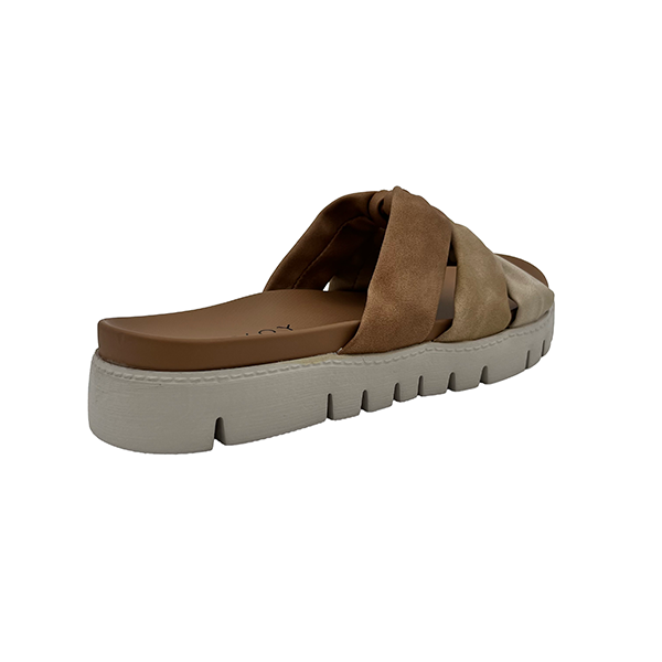 Push On Sandal With Ruched Straps - 1369