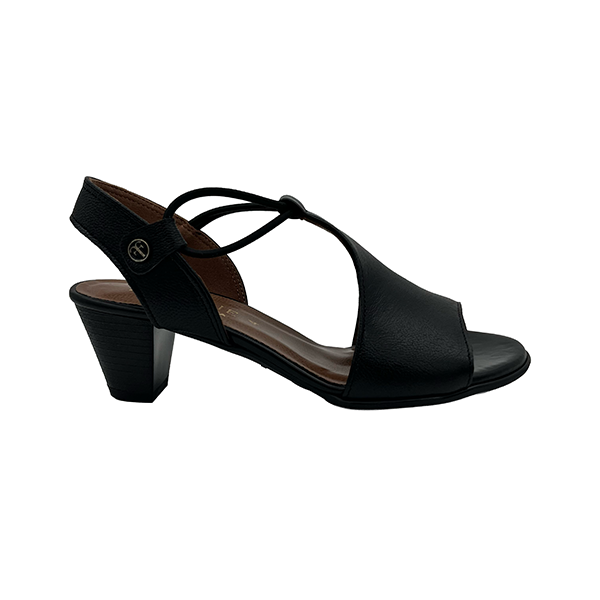 Leather Mid Heel Open Toe sandal - 1371