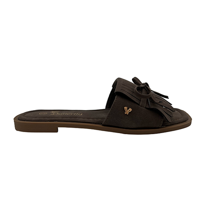 Slip On Sandal Fringe And Bow - 1376