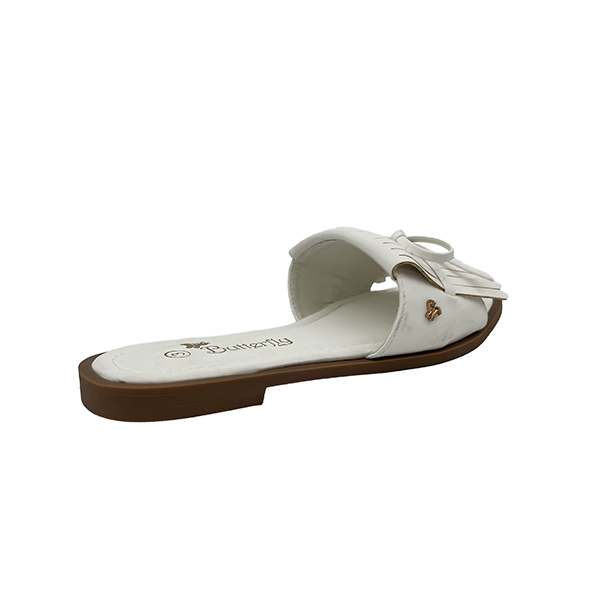 Slip On Sandal Fringe And Bow - 1376