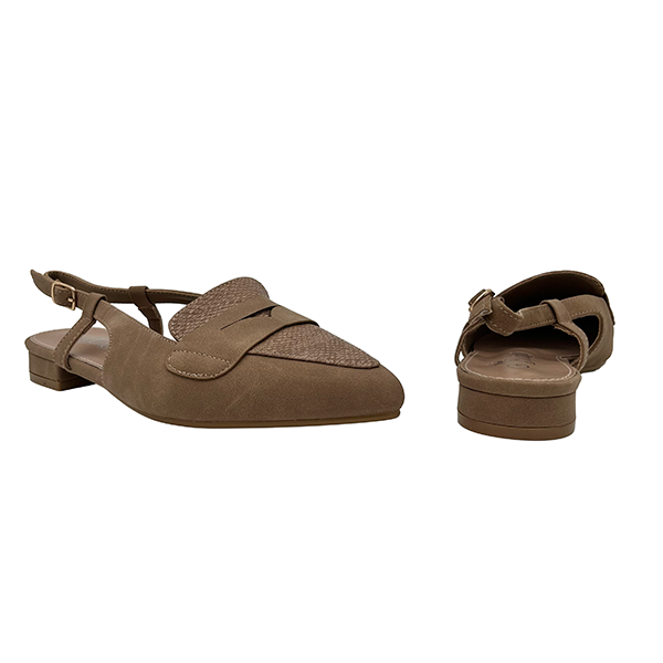 Pointy Flat With Back Strap - 1378