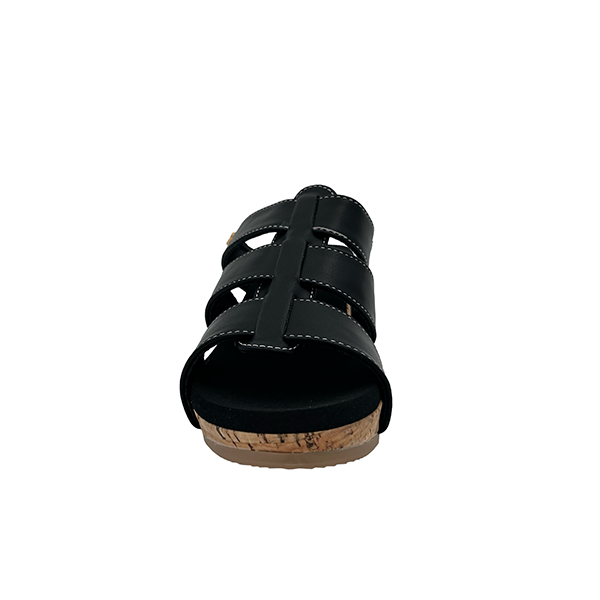 Slip On Sandal On Medium Cork Wedge - 1380