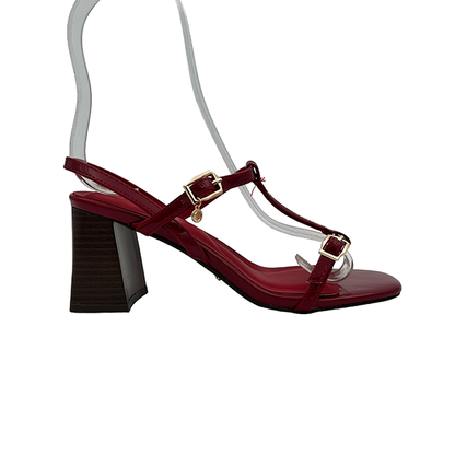 Medium Heel Patent Sandal - 1382