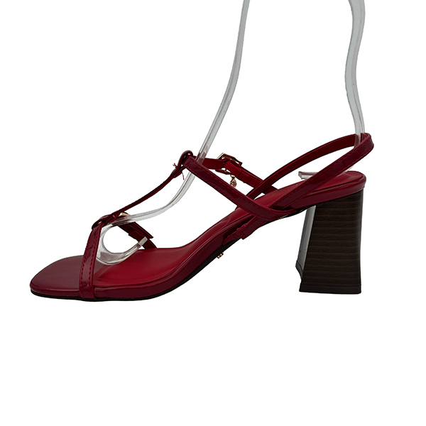 Medium Heel Patent Sandal - 1382