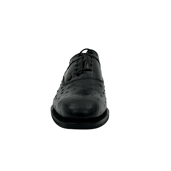 Leather Ostrich And Patent Combo Formal Shoe - 1386