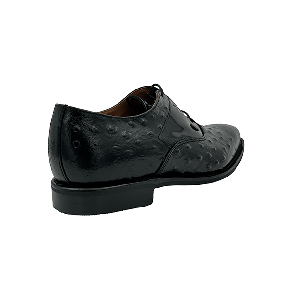 Leather Ostrich And Patent Combo Formal Shoe - 1386