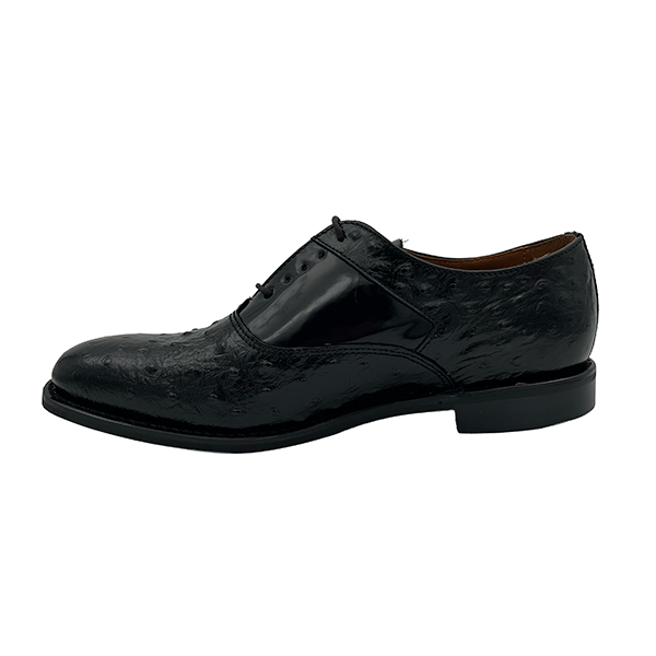 Leather Ostrich And Patent Combo Formal Shoe - 1386