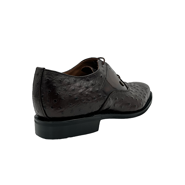Leather Ostrich And Patent Combo Formal Shoe - 1386