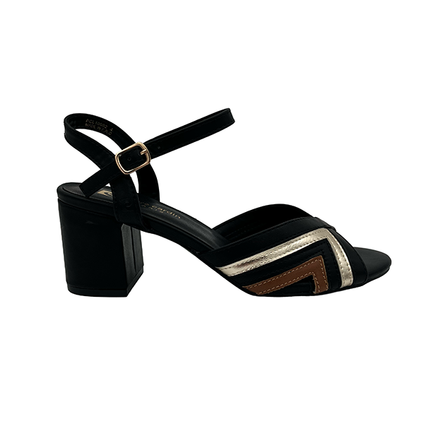 Medium Block Heel Peep Toe Court - 1390
