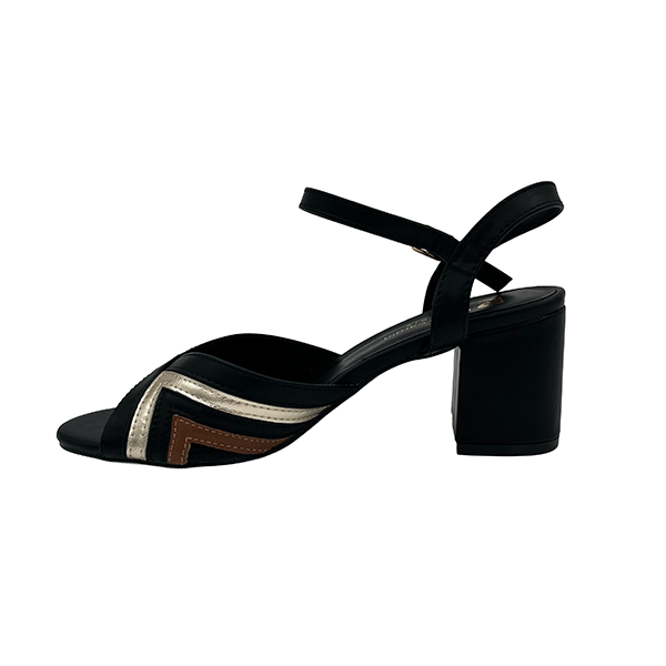 Medium Block Heel Peep Toe Court - 1390