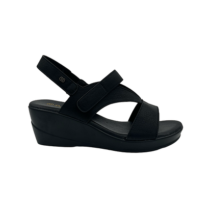 Comfort Velcro Strap Sandal On Wedge - 1399