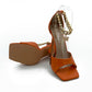 High Heel Square Toe With Ankle Chain - 0579