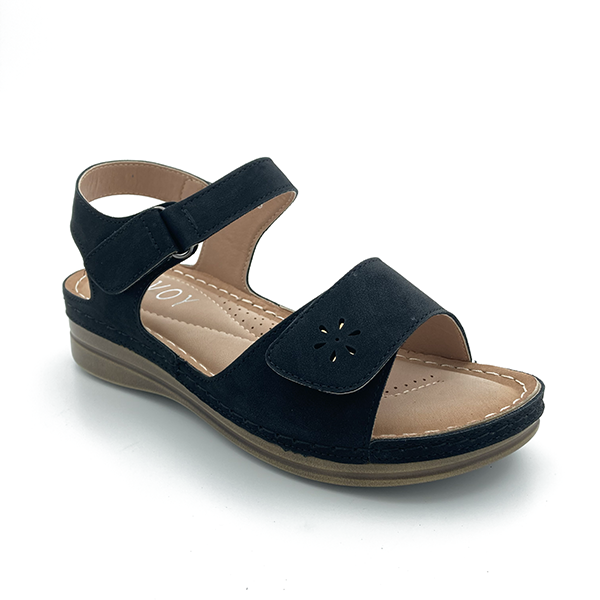 Blue Comfortable And Fancy Buckle Closure Velcro Type Pu Sandal For Ladies  at Best Price in Mumbai | Apsara Footwear