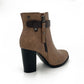 Two Toned High Heel Ankle Boot - 0654